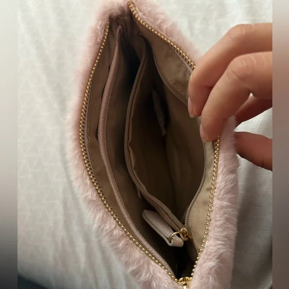 Nanette Lepore Fur Pink Clutch Wristlet - Picture 4 of 6